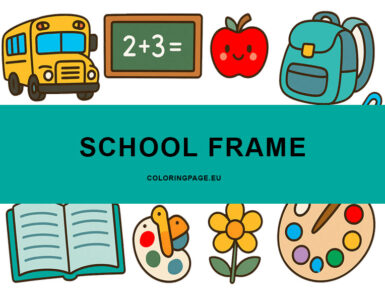 cute school frame