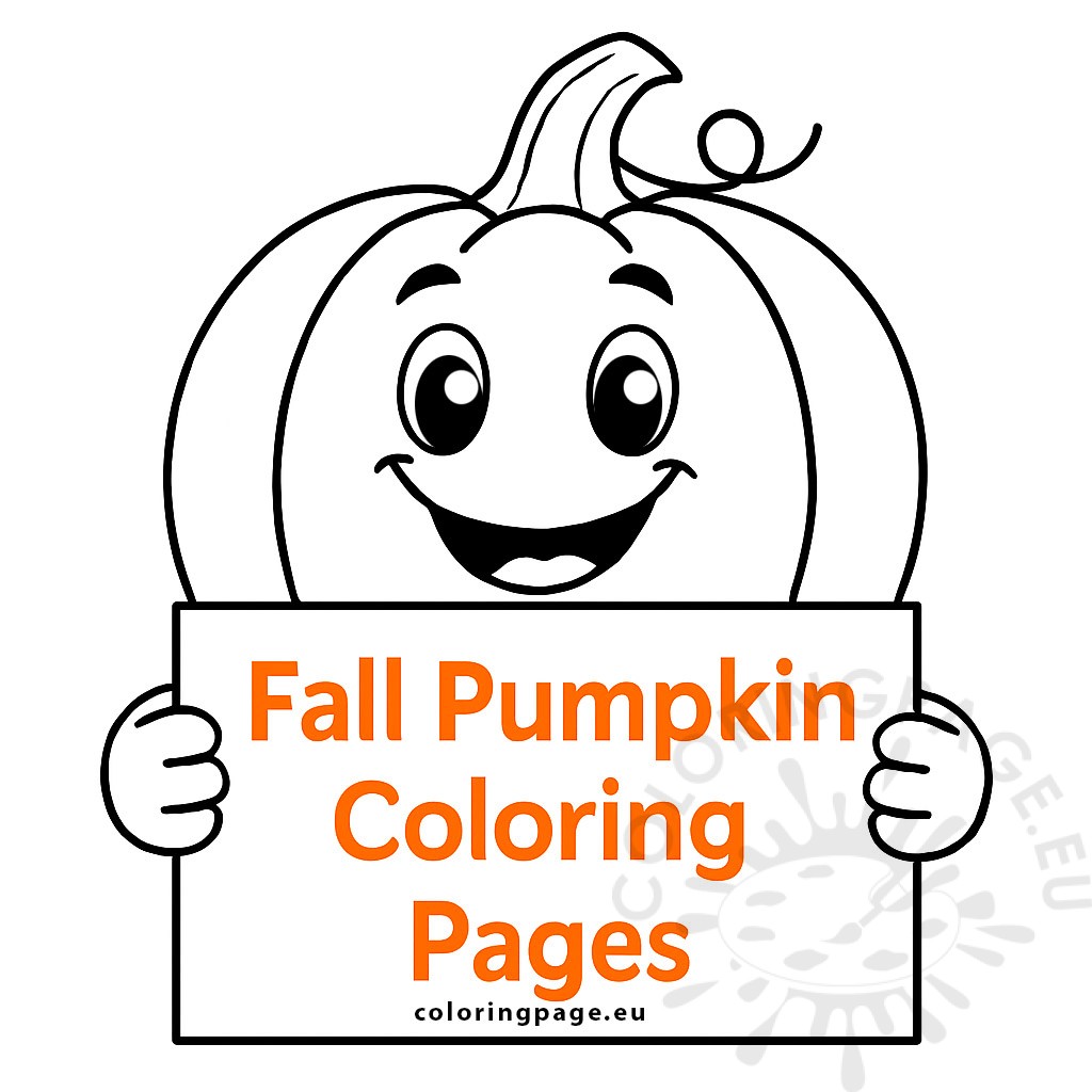 Fall pumpkin coloring pages