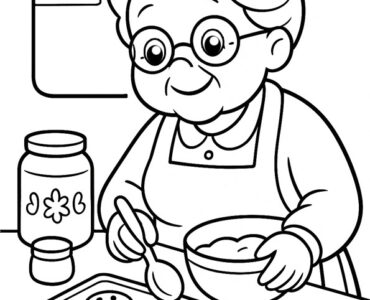 grandma baking cookie