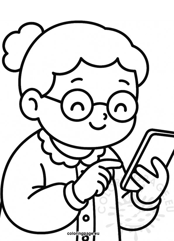 grandma with a cell phone