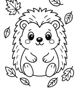 hedgehog in autumn