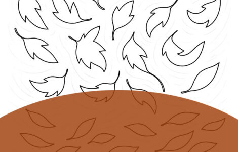 leaves blowing in the wind