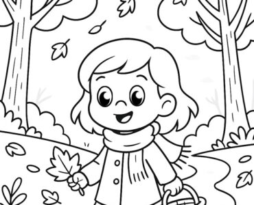 little girl in the forest