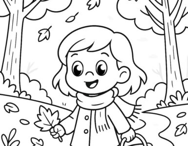 little girl in the forest