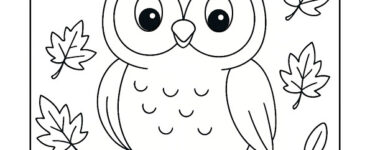 owl branch coloring page
