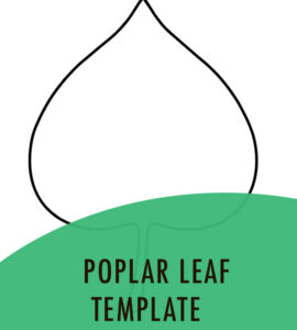 printable poplar leaf template