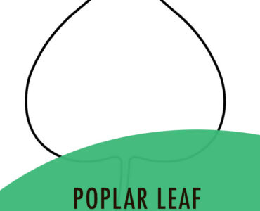 printable poplar leaf template