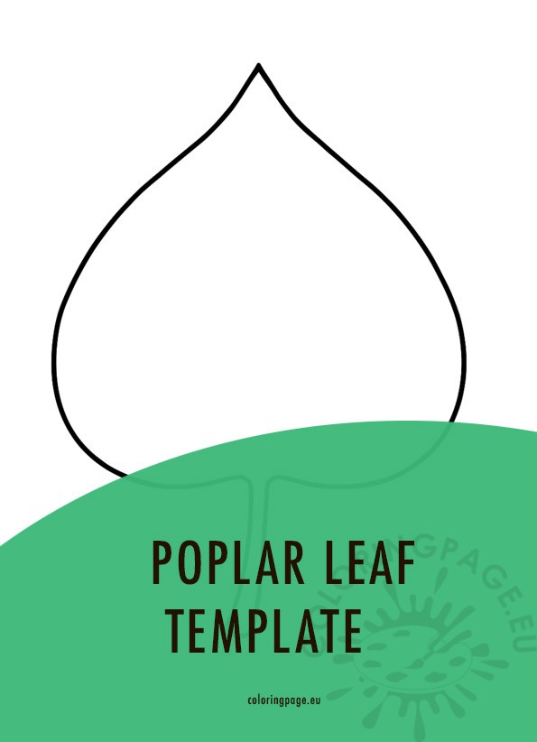 printable poplar leaf template
