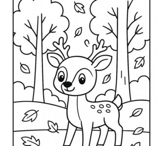 deer near autumn trees