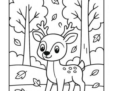 deer near autumn trees