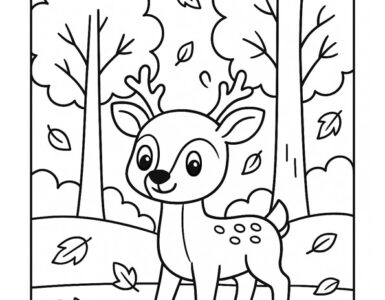 deer near autumn trees