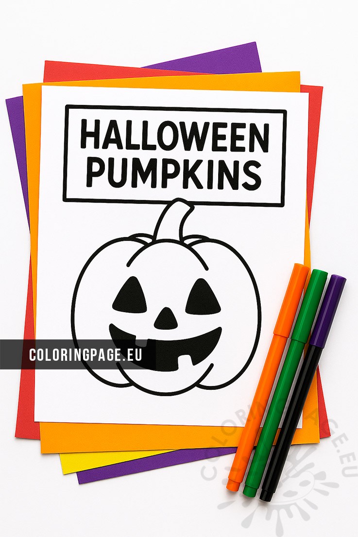 Halloween pumpkins coloring page special collection with fun printable pumpkin templates for children to color and decorate.