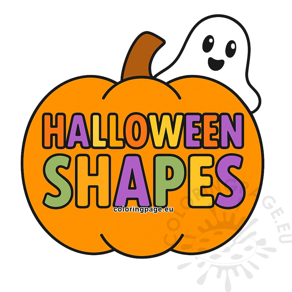 Halloween shapes 3 Halloween shapes printable templates for kids with spooky outlines to color and cut.