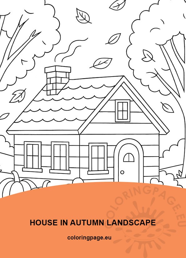 house autumn landscape