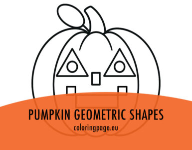 Pumpkin with Geometric Shapes 4 pumpkin geometric shapes activity
