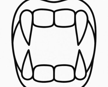 vampire teeth template