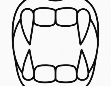 vampire teeth template