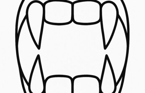 vampire teeth template