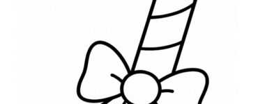 candy cane with ribbon