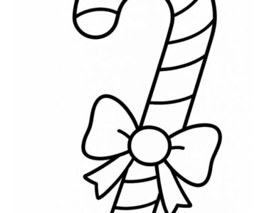 Adorable Candy Cane with Ribbon 4 candy cane with ribbon