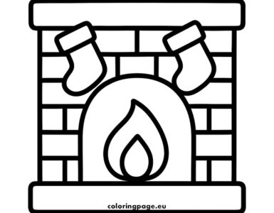 Christmas Fireplace with Hanging Stockings 4 christmas fireplace