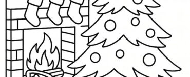 cozy christmas fireplace scene