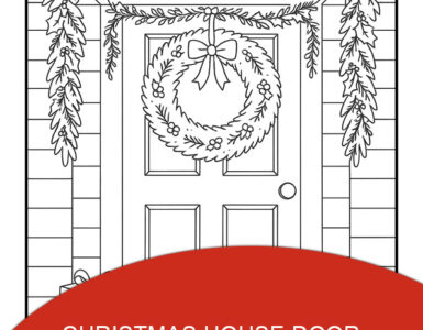 cute christmas house door