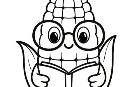 Cute Corn Reading a Book 4 cute corn reading book