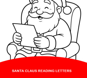 cute santa claus reading letters