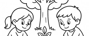 kids planting a tree