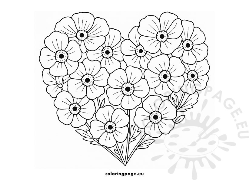 Poppy Heart 3 poppy heart