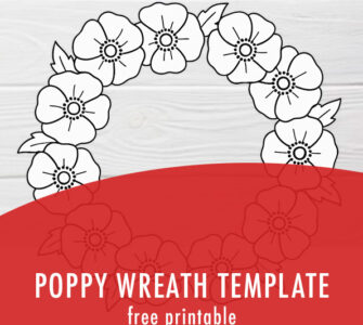 Poppy Wreath Template 1 poppy wreath template