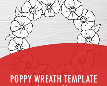 poppy wreath template
