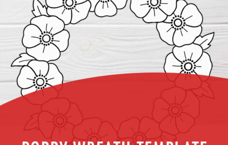 poppy wreath template