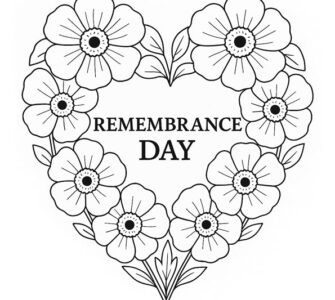 Remembrance Day with Poppy Heart 1 remembrance day poppy heart