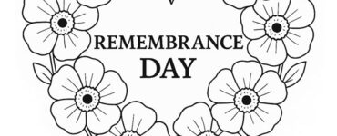 remembrance day poppy heart