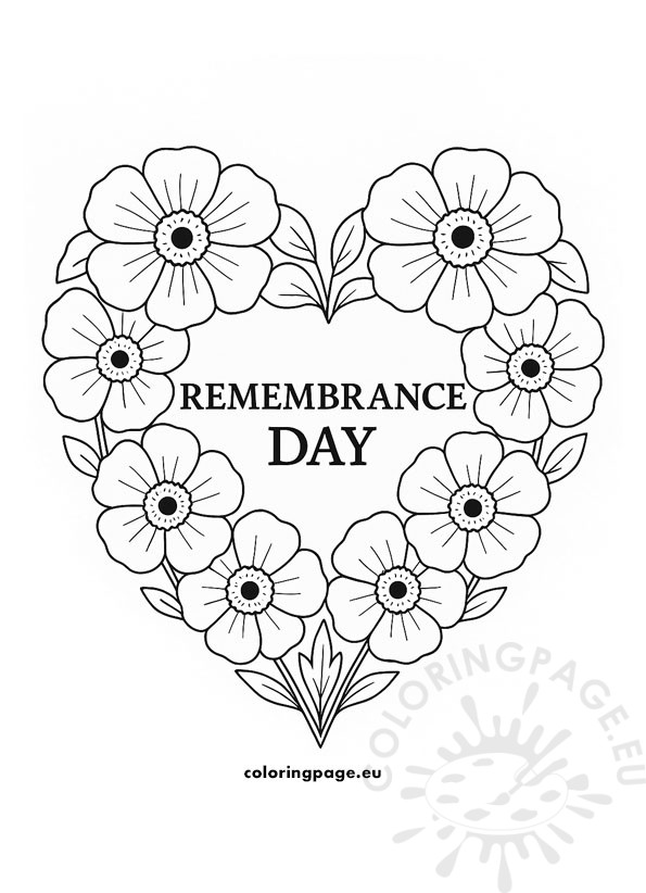 Remembrance Day with Poppy Heart 3 remembrance day poppy heart