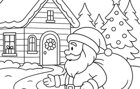 santa claus arriving at night