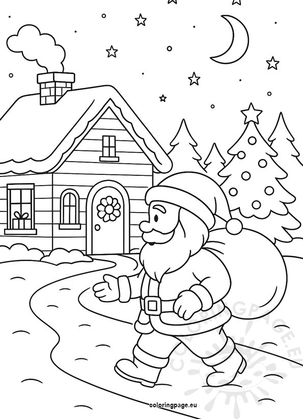 Santa Claus Arriving at Night 3 santa claus arriving at night