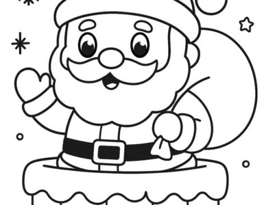 santa coming down chimney