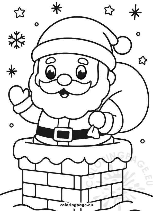 Santa Coming Down the Chimney 3 santa coming down chimney
