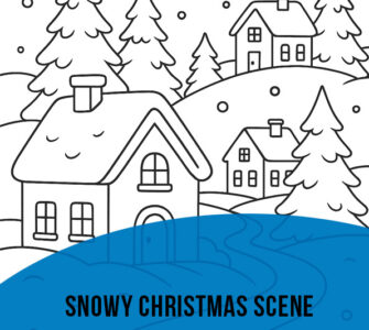 snowy christmas scene