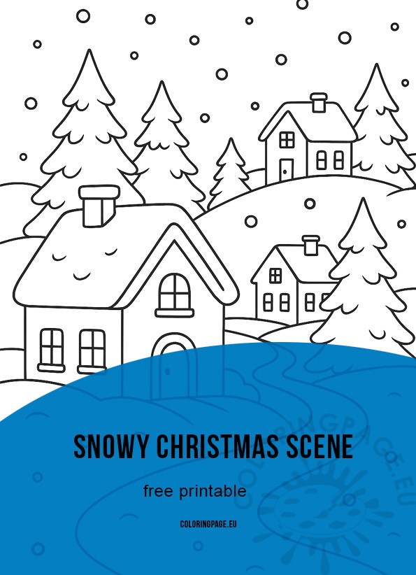 snowy christmas scene