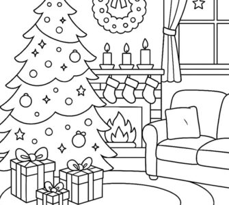 warm christmas living room