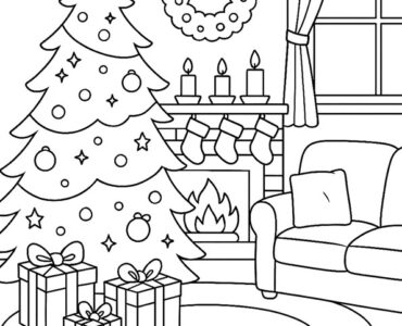 warm christmas living room