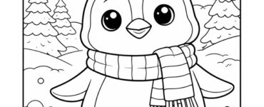 cute penguin in the snow