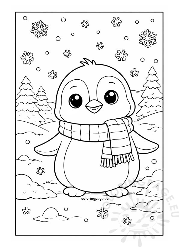 Cute Penguin in the Snow 3 cute penguin in the snow