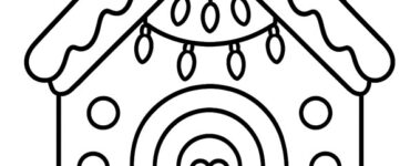 gingerbrea house with lights