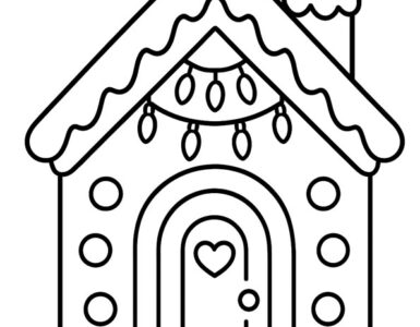 Gingerbread House with Lights 4 gingerbrea house with lights