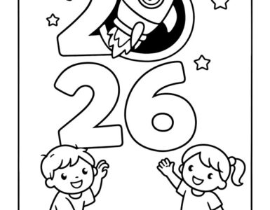 kids and rocket with 2026